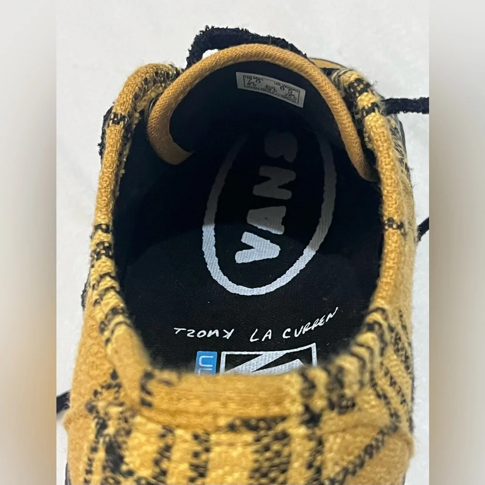 Vans UltraCush Alex Knost/Lee-Ann Curren Yellow Black Plaid Low-Top Sneakers - Picture 11 of 16